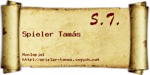 Spieler Tamás névjegykártya